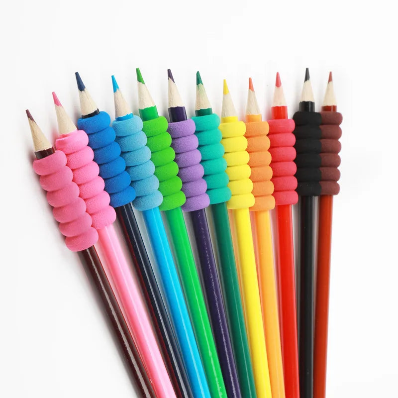 30pcs Pencil Grips - Soft Sponge Anti-Slip Finger Guards for Kids Handwriting Training Diamond Painting Pen Holders