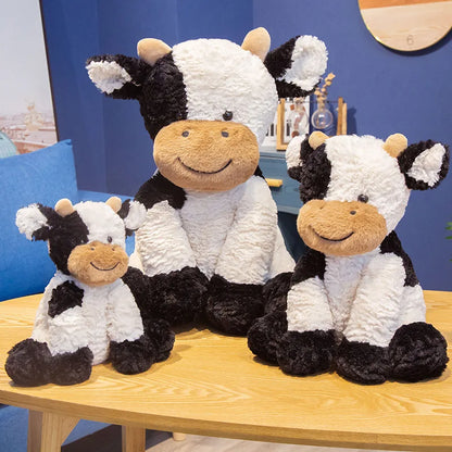 25-70cm Huggable Plush Cow Toy — Soft Stuffed Cattle Doll, Lovely Animal Plush for Kids, Birthday Gift