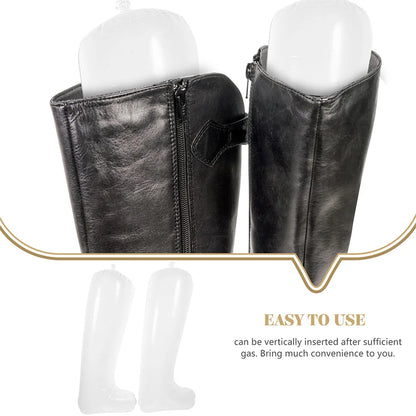 2 Pairs Mid-Height Inflatable Boot Braces – L-Type Boot Shapers & Shoe Support Inflatable Holders