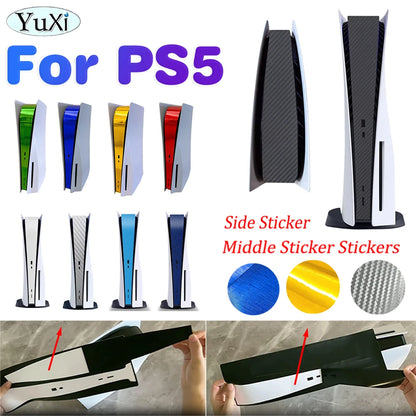 PS5 Console Skin Sticker – Middle Side Waterproof Protective Decal Cover for PlayStation 5 Disc Edition