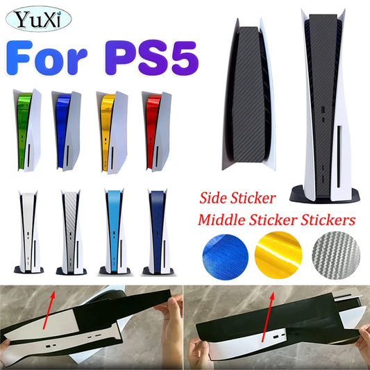 PS5 Console Skin Sticker – Middle Side Waterproof Protective Decal Cover for PlayStation 5 Disc Edition