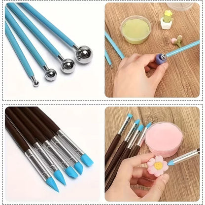 24-Piece Pottery & Clay Sculpting Tool Set – Dual-Ended Stylus for Ceramics, Air-Dry & Polymer Clay Modeling