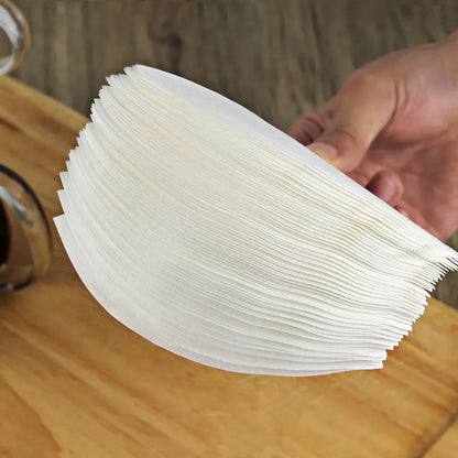 YRP V60 Coffee Filter Papers – 60pcs Disposable Natural Unbleached Cone V-Shaped Filters for Pour Over Coffee Dripper Brewing Tools