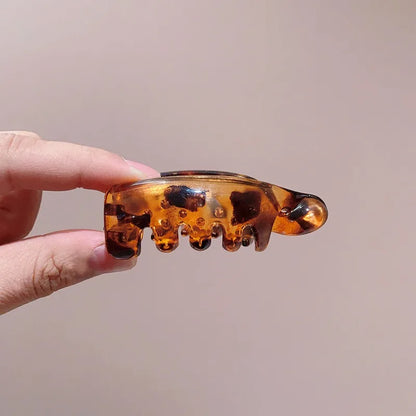 Mini Banana Hair Clips - 4PCS Elegant Vertical Clips for High Ponytails & Easy Hairstyles