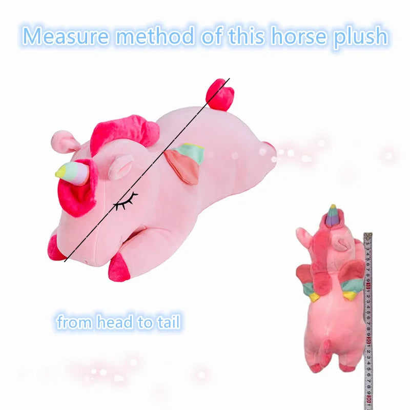 Kawaii Horse Plush Toy – Soft Huggable Stuffed Animal Dolls, 25/50cm Birthday Gift for Children & Girls