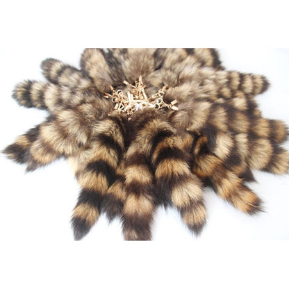 Plush Fox & Raccoon Tail Keychain – 28cm Furry Animal Tail Pompom Bag Charm & Keyring Pendant