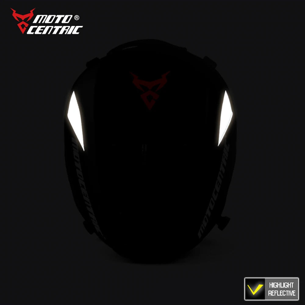 MOTOCENTRIC Waterproof Motorcycle Back Seat Bag - Multifunctional Tail Bag, Rear Seat Helmet Bag, Moto Rider Backpack