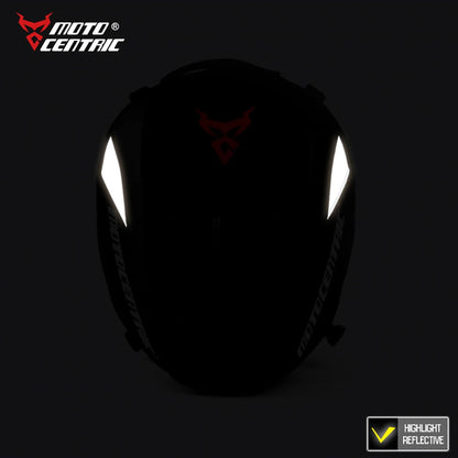 MOTOCENTRIC Waterproof Motorcycle Back Seat Bag - Multifunctional Tail Bag, Rear Seat Helmet Bag, Moto Rider Backpack