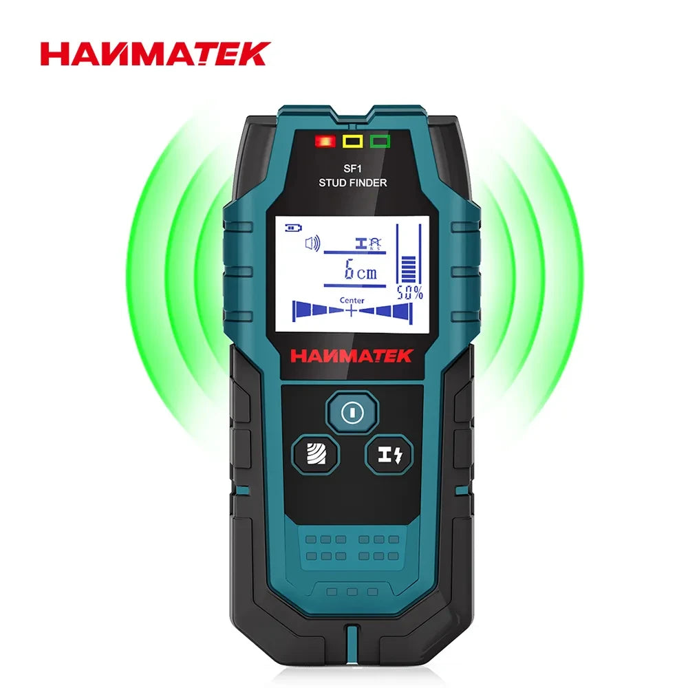 HANMATEK SF1 Stud Finder - Wall Scanner for Wood Studs, Metal & Live Wire Detection with Depth Measurement