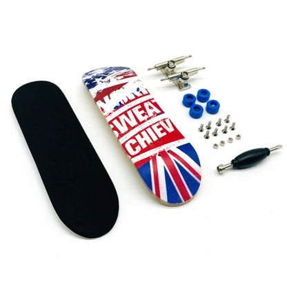 Creative Mini Finger Skateboard – Colorful Maple Fingerboard with Double Rocker, Sport Bearings & Palm Slide Board