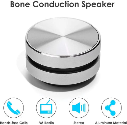 Bone Conduction Bluetooth Speaker – Vibration Stereo Audio, TWS Wireless Mini Portable Metal Speaker, Smallest Design