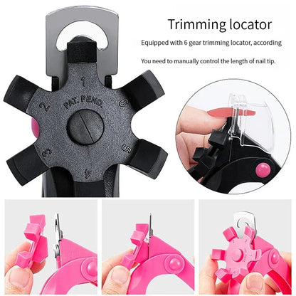 Adjustable Stainless Steel Acrylic Nail Clipper Cutter Trimmer - Nail Art Beauty Salon Tool for Manicure Projects