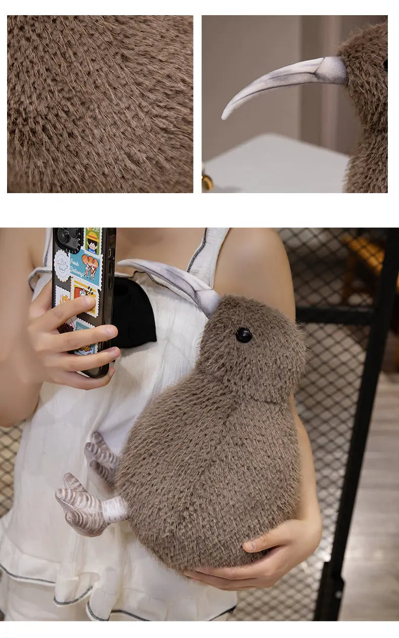 Soft Kiwi Bird Plush Toy — 20-35cm Cute Stuffed Animal Doll for Kids, Birthday Gift Toy