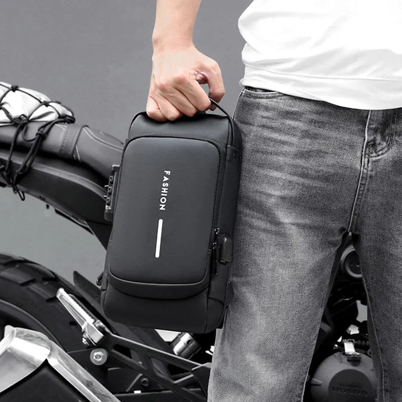 Designer Multifunction Anti-Theft USB Shoulder Bag – Travel Crossbody Messenger Sling Chest Bag for Men, Luxury Brand