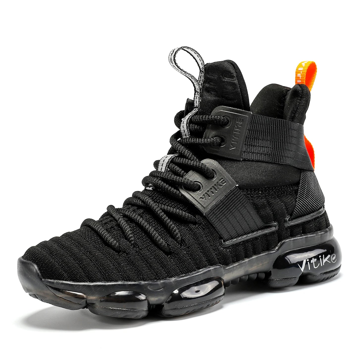 Kids High-Top Basketball Shoes - Durable Lace-Up Non-Slip Sports Sneakers for Running & Play