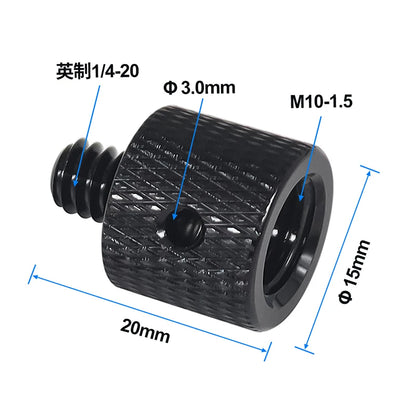 Reinforced Camera Screw Adapter - 1/4 to 3/8 Inch Male Female Thread Converter for Tripod Monopod Ball Head Light Bike Mount