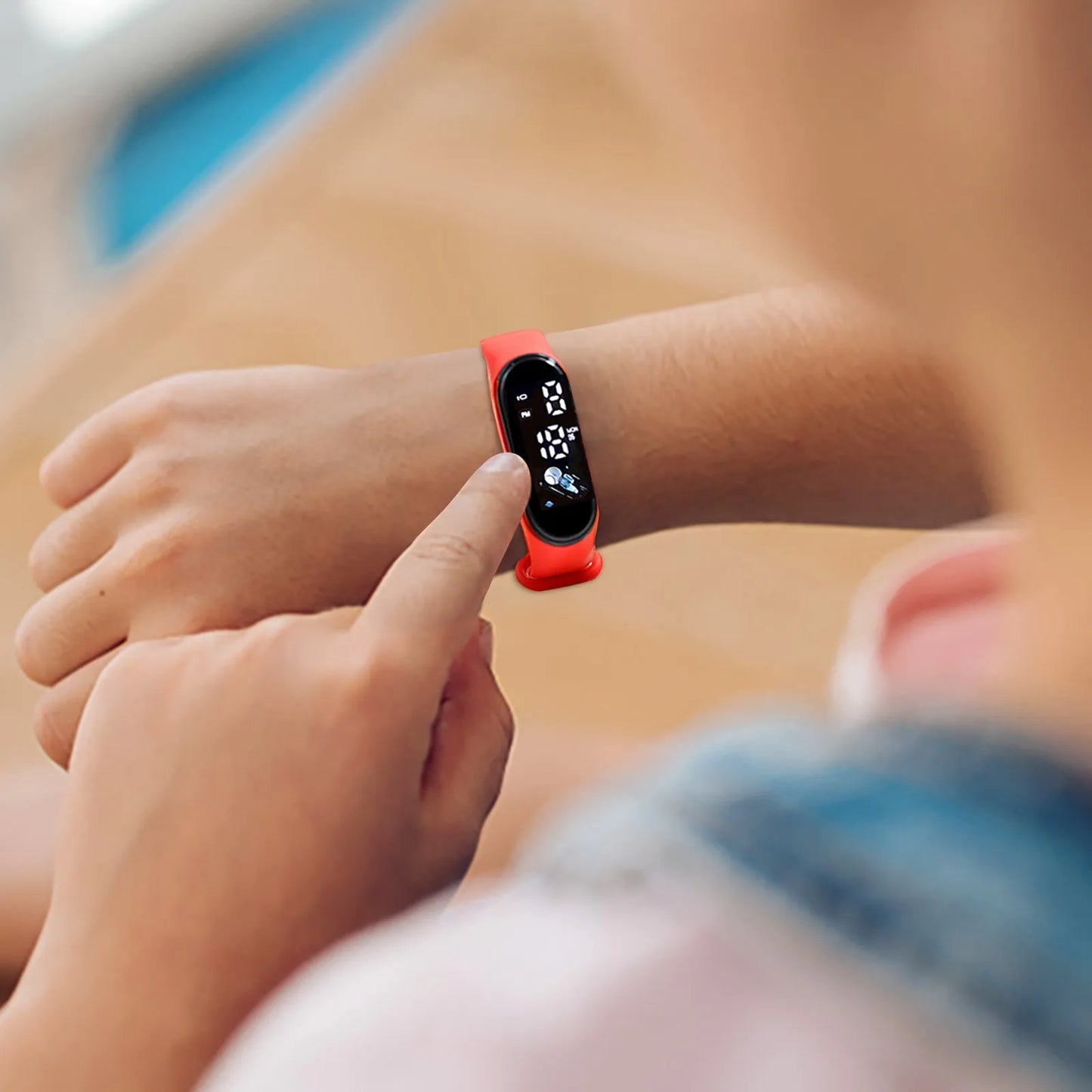Kawaii Kids Smart Watch – Waterproof Digital Sports Watch for Boys & Girls with Silicone Strap