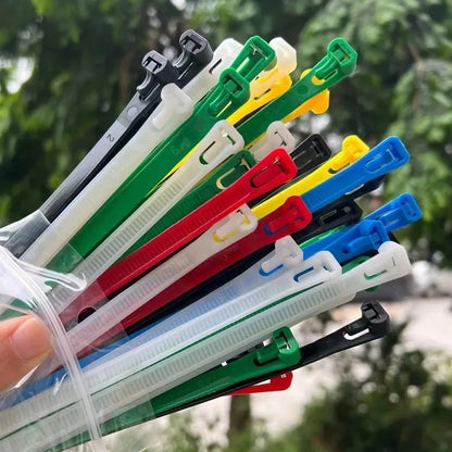 100/1000pcs Reusable Nylon Cable Ties – Adjustable Self-Locking Zip Tie Straps for Cord Organization & Binding