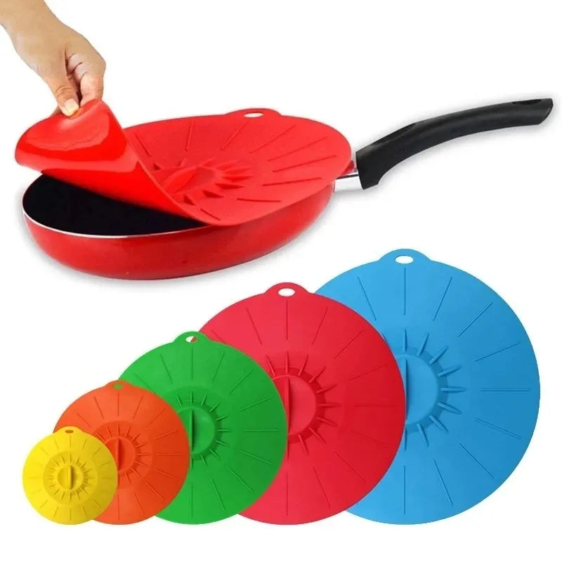 Silicone Microwave Bowl Covers - Set of 3 or 5 Food Wrap Lids for Freshness and Convenience in Cooking