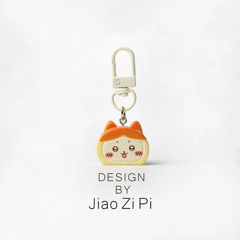 Chikawa Dessert Bread Keychain – Hachiware Usagi Rabbit Cute Foodie Backpack Pendant Accessory