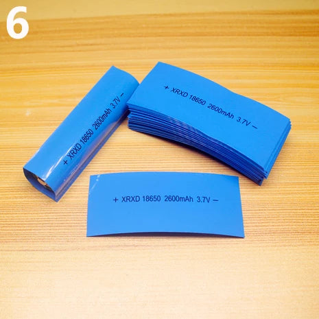 100pcs 18650 Lithium Battery Heat Shrink Wrap PVC Sleeves – Insulation Packaging Film for Battery Protection