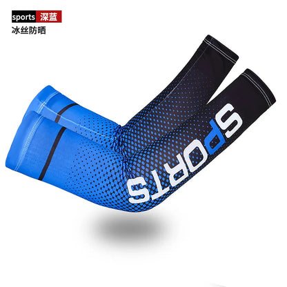 UV Protection Cooling Arm Sleeves - Ice Silk Sunscreen Gloves for Cycling & Outdoor Sports