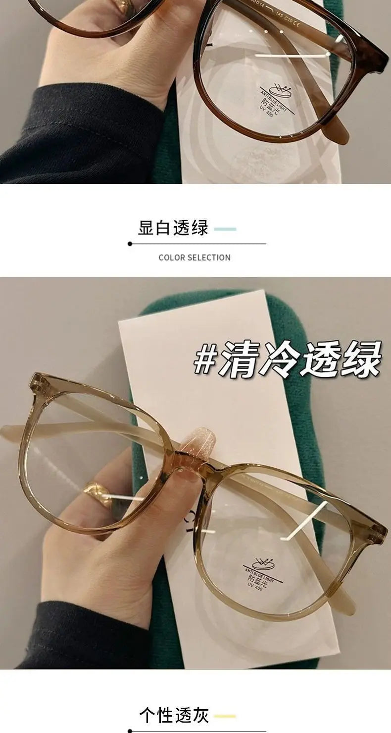 Transparent Round & Square Blue Light Blocking Glasses for Men & Women – Anti-Glare Computer Eyewear