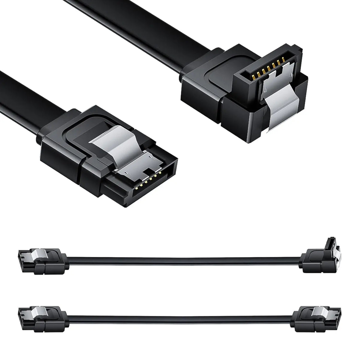 SATA 3.0 SSD Data Cable - 6Gbps High-Speed SATA III Cable for HDD, SSD, CD Drive and Desktop PC