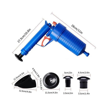 Air Pressure Unblocker for Hassle-Free Drain Cleaning in Kitchen and Toilet!