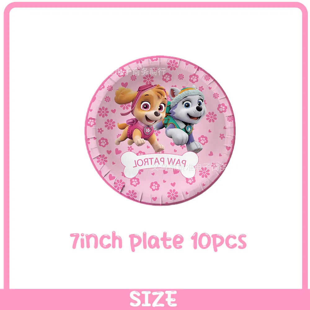 PAW Patrol Skye Pink Birthday Party Decorations Set – Foil Balloon Backdrop, Disposable Tableware & Baby Shower Supplies for Girls Kids Gifts