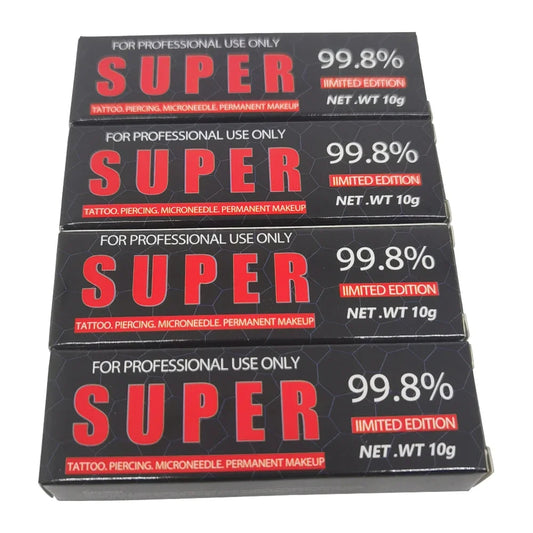 99.8% Black Super Tattoo Numbing Cream 10g – Microblading & Permanent Makeup Prep for Eyebrows & Lips