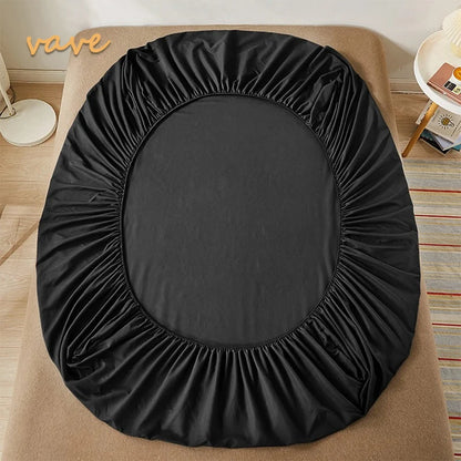 100% Cotton Fitted Sheet — Non-Slip, Adjustable Mattress Cover with Elastic Bands for Single, Double, Queen & King Beds (140/160/200cm)
