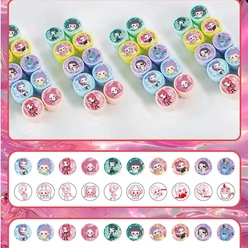 KPop Demon Hunter Stamp Set – Party Favors & Classroom Reward Stamps for Kids