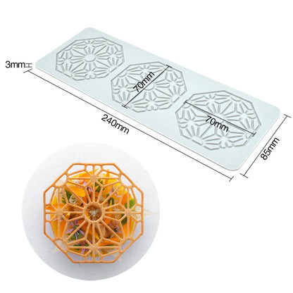 Various Leaves & Geometric Flower Silicone Cake Lace Mold — Cake Decorating Border Tool for Baking