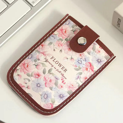 Laminated Mini Card Wallet - Pull-Out RFID Blocking Credit & Business Card Holder with PVC ID Card Case
