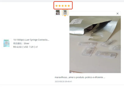 10–1000PCS Luer Syringe Connectors — Sterile Female-to-Female Double Joint Coupler with Individual Packaging