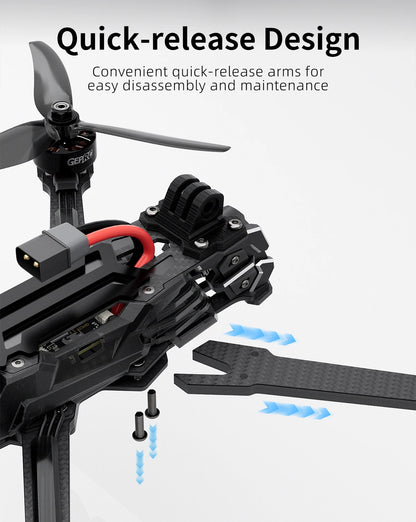 GEPRC Vapor-X5 D5 HD FPV Drone 5" – 4K 120fps Recording, O4 Air Unit, 2207E 1960KV Motor, Freestyle Quadcopter