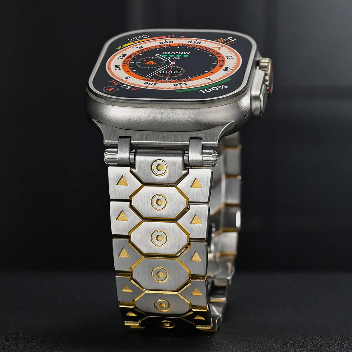 Luxury Titanium Metal Strap for Apple Watch — Stainless Steel Bracelet for Series 5-10 Ultra 2 (42mm-49mm)