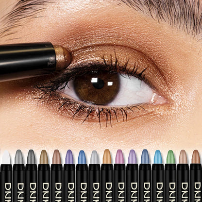 16-Color Pearlescent Eyeshadow Sticks – High Pigment Waterproof Glitter Eye Makeup Pencil, Long-Lasting & Smudge-Proof