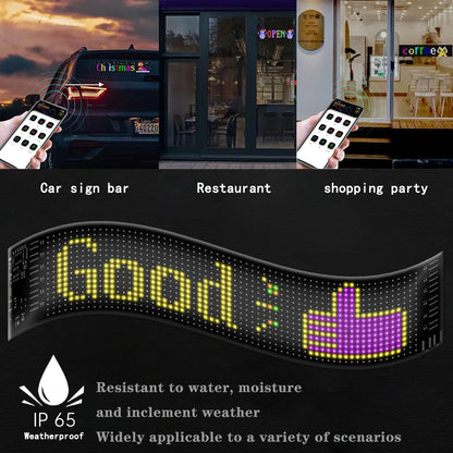 LED Matrix Pixel Panel – Scrolling Bright Advertising Sign with Flexible USB & Bluetooth App Control