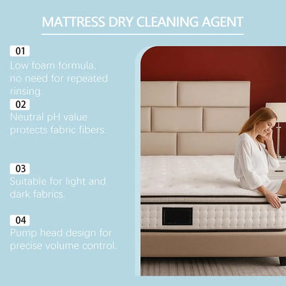 Mattress & Upholstery Stain Remover - Dry Cleaning Foam for Coffee, Wine, Urine, Cosmetics & Fabric Care