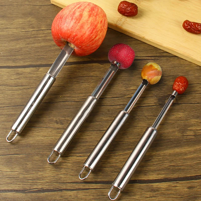 Stainless Steel Fruit Corer & Apple Seed Remover – Home Vegetable Tool for Pear, Red Dates, Hawthorn, and Kitchen Accessories