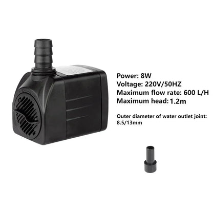 220V 8W Multifunctional Submersible Water Pump – Small Circulating Cooling Pump for Household & DIY Handicrafts
