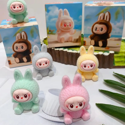 Mini Labubu Blind Box – The Monsters Heartbeat Macaron Enamel PVC Figurine Kawaii Tabletop Ornament Gift