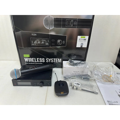 SLXD Wireless Microphone System – 500/600/800MHz 4-Pin Headset with KSM8/Beta58, Professional Audio for Stage & Karaoke