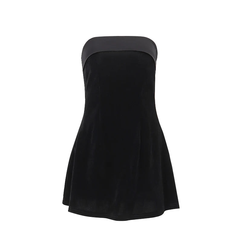 WhereMery Elegant Sleeveless Slash-Neck Mini Dress – Sexy Bodycon Backless A-Line Retro Evening & Club Party Dress for Women