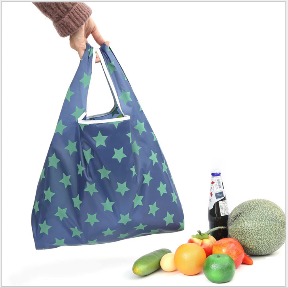 Eco-Friendly Reusable Shopping Bag — Foldable Shoulder Grocery & Market Tote for Supermarket and Everyday Use