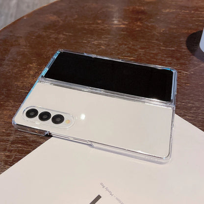 Transparent Acrylic Shockproof Phone Case for Samsung Galaxy Z Fold 6/5/4/3 – Hard Protective Back Cover