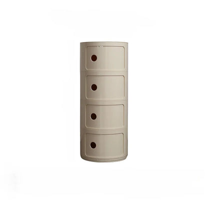 Nordic Round Bedside Table – Mini 2/3/4/5 Layer Cute Storage Cabinet, Creative Living Room & Bedroom Furniture