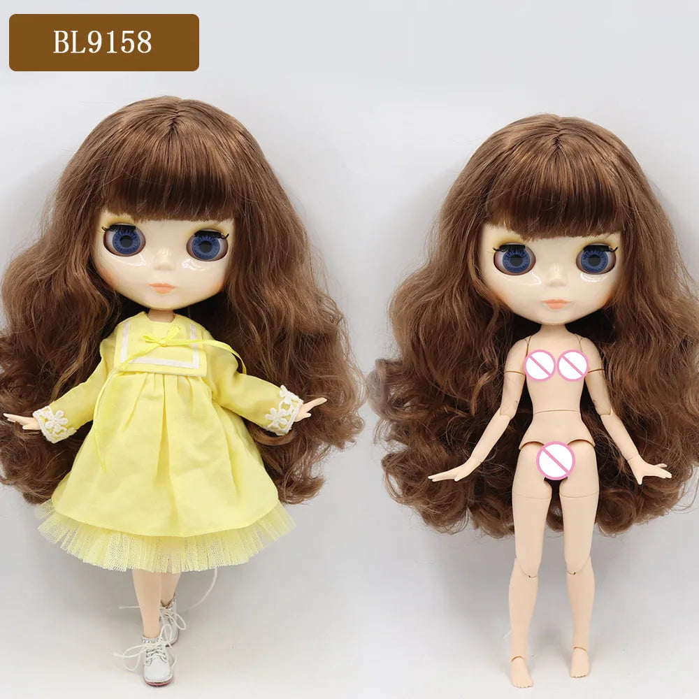 ICY DBS Blyth Doll – 1/6 BJD Customized Nude Joint Body, White Skin Glossy & Matte Face, 30cm Girl Toy Gift
